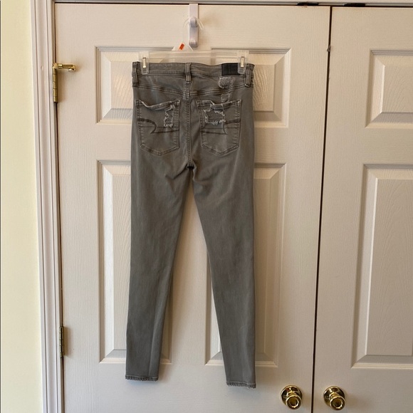 American Eagle Outfitters Green Skinny Distressed Jeans - Picture 6 of 8